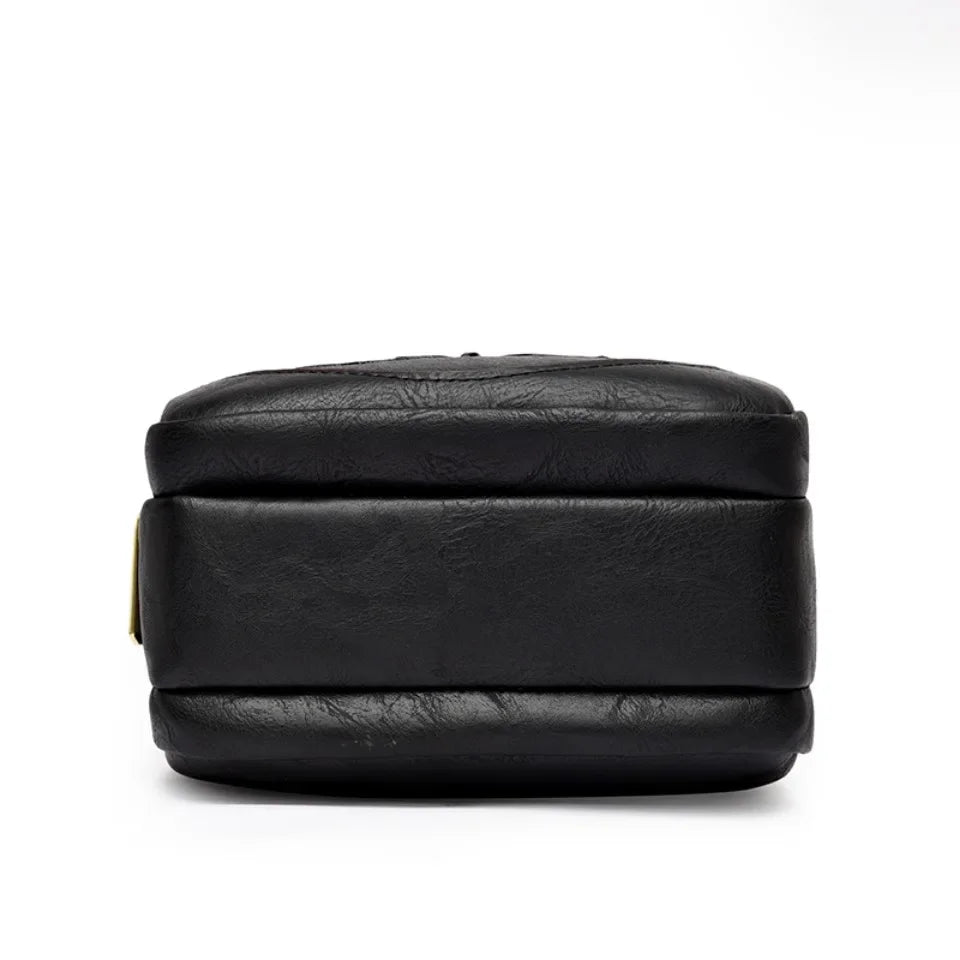 Cyflymder  Luxury 3-Layer Pockets PU Leather Women's Leisure Shoulder Bag and Purses Fashionable Lotus Pattern Crossbody Bag Ladies Sac