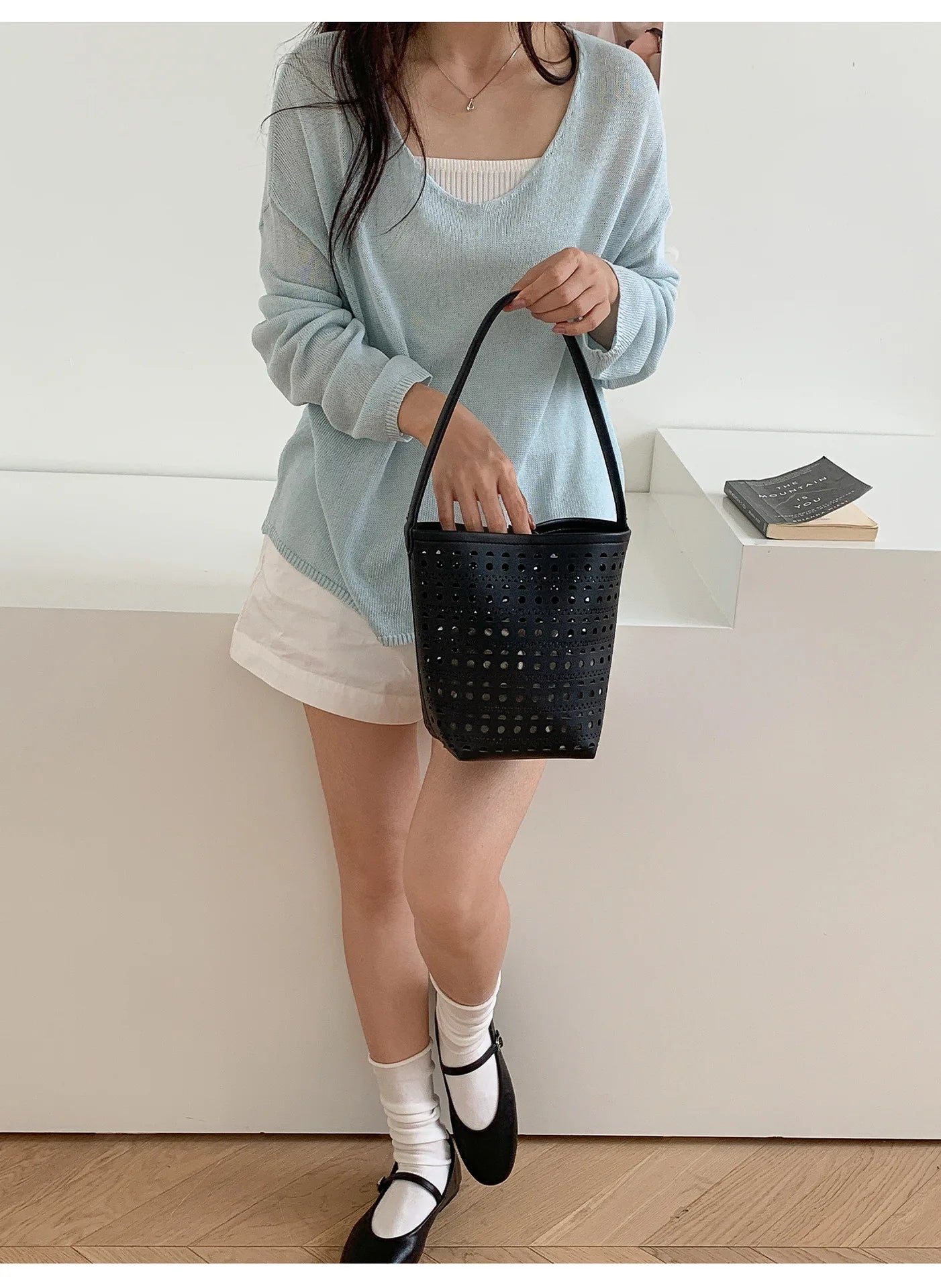 Cyflymder  Hollow Bucket bag for women handbag small Famous Brands PU leather female shoulder bag Ladies Totes Bag bolsa feminina
