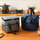 Cyflymder Waterproof Portable Lunch Bag Cationic Large Thermal Insulation Bag Ice Bag Thickened Large-capacity Lunch Box Bag Picnic Bag