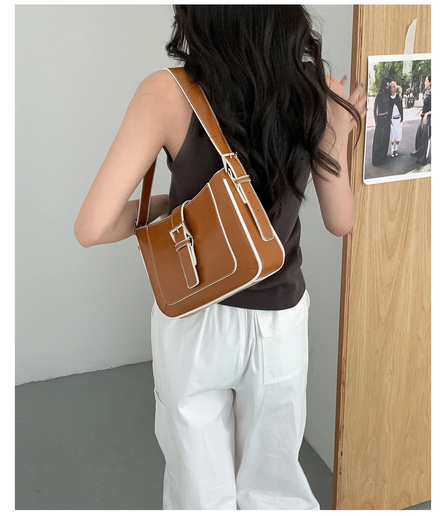 Cyflymder  Trendy Fashion Simple Vintage Mini Square Bags Korean Office Lady All Match Underarm Bag Women Y2k Aesthetic Shoulder Handbags