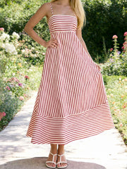 Cyflymder  Elegant Floral Print Sleeveless Maxi Dress with V-Neckline and Ruffle Detail for Wedding Party Evening Prom Beach Casual Wear