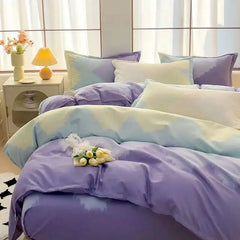 Cyflymder  New Cotton Duvet Cover, Long Staple Cotton Bed Sheet, Thickened And Brushed Four Piece Set, Student Dormitory Three Piece Set