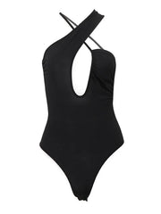 Cyflymder  Sexy Bal Cutout Slimming Jumpsuit Street Sle ort Pants mid Waist Bodycon  Suit Thin Fabric Summer Thin