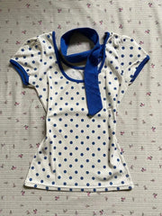 Cyflymder  Vintage Polka Dot T-shirt Y2k 2000s Slim Crop Top Woman Clothes Punk Hot Sweet O-Neck Aesthetics Harajuku Elegant Summer Fashion