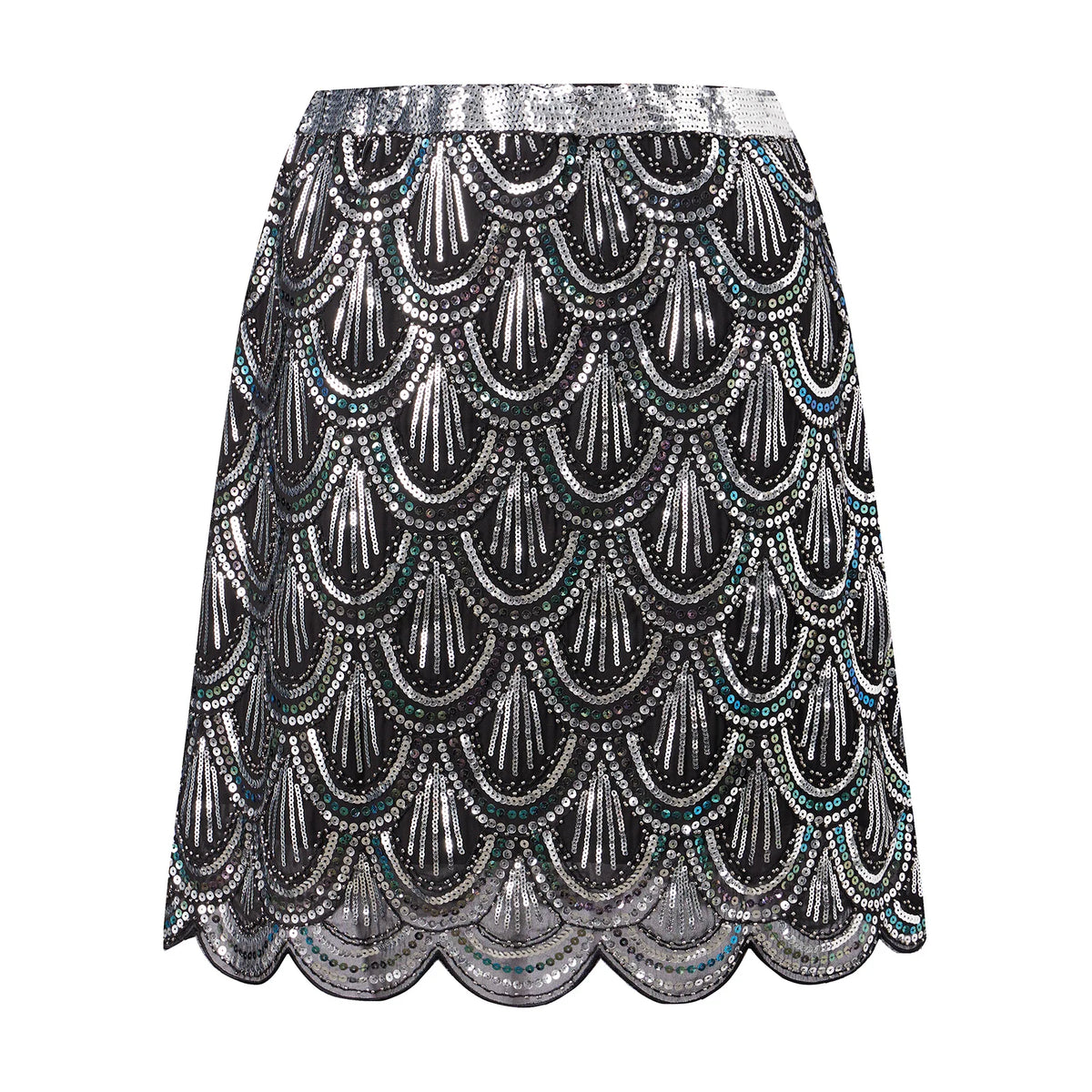Cyflymder  Women Sequins Geometric Pattern Pencil Skirt Summer Solid Color Mini Skirts for Daily Travel Parties