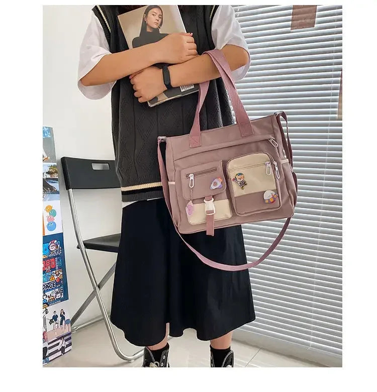 Cyflymder  Nylon Ladies Tote Messenger Bag Oxford Handbag Cross body Bags for Girls Satchels Waterproof Canvas Women Handbags Shoulder Bags