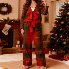 Cyflymder  Cute Christmas Pajamas Women Set Plaid Matching Sets Button Shirts and Pants 2 Piece Pj Sets Xmas Lounge Sleepwear