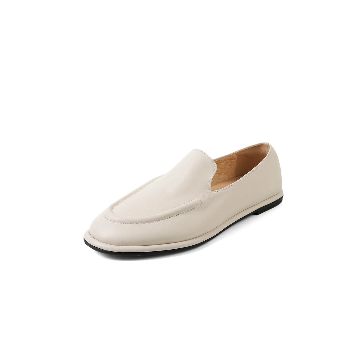 Cyflymder  Spring Autumn Women Loafers Genuine Leather Shoes for Women Round Toe Low Heel Women Flats Retro Genuine Leather Ladies Shoes