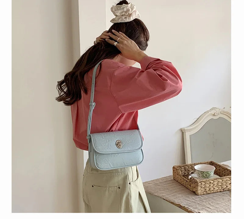 Cyflymder  Classic Designer PU Leather Crossbody Bag for Women Travel Handle Handbag Fashion Shoulder Messenger Bag Ladies Small Flap Bags