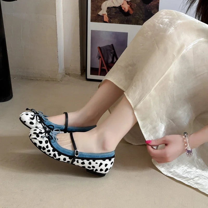 Cyflymder Bow Women Mary Jane Shoes Flats Designer Shoes Shallow Summer Fashion Loafers Shoes New Walking Comfort Soft Woman Zapatos