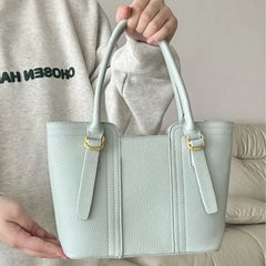 Cyflymder  Mint Green Simple Large Capacity Shoulder Bag Women 2025 New Spring Summer Tote Bag Ladies Versatile Fashionable Handbag
