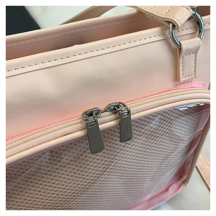 Cyflymder  Korean Y2k Aesthetic Transparent Backpacks Vintage All Match Casual Shoulder Ita Bags Streetwear Women Simple Handbags Crossbody