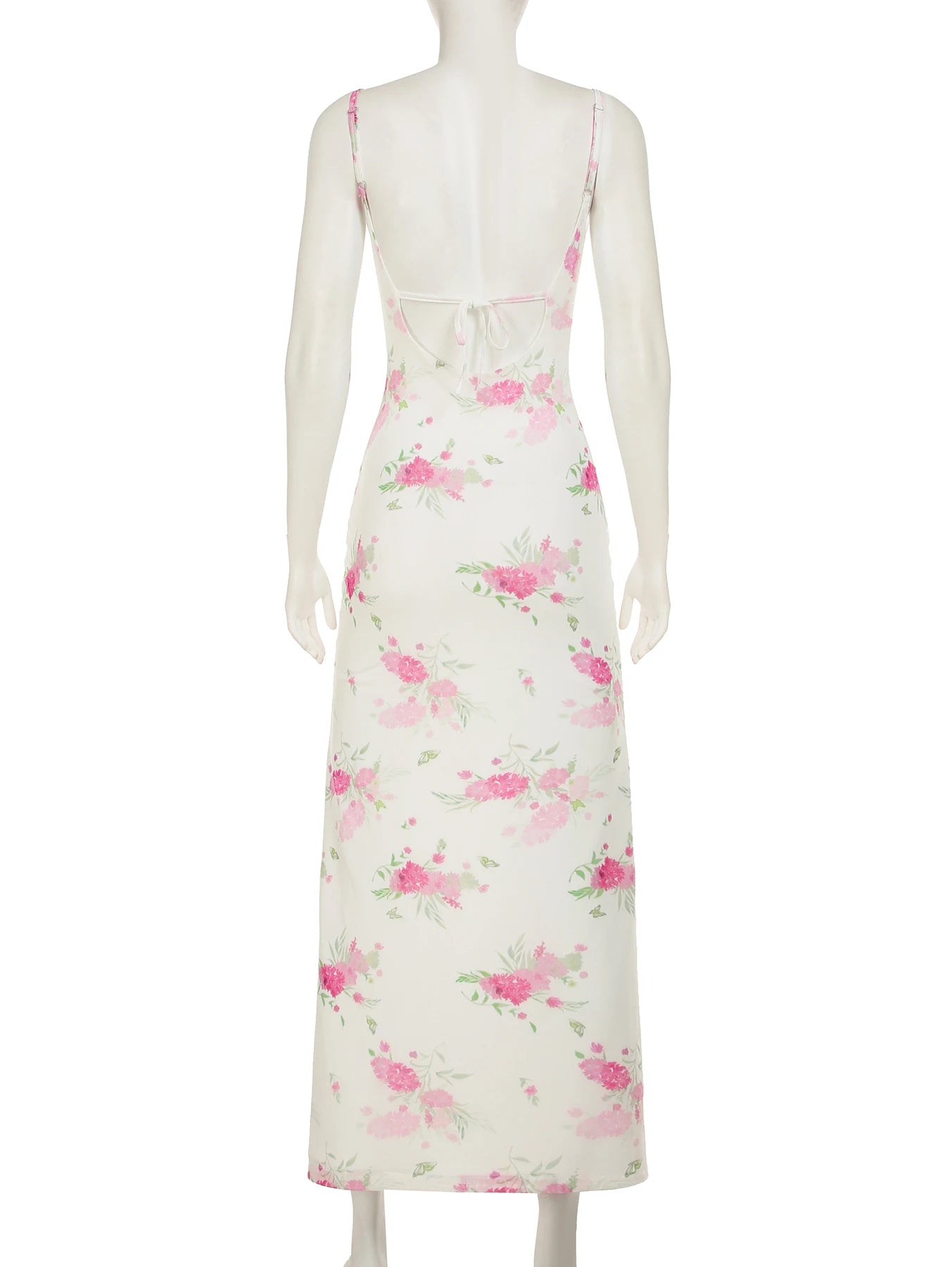 Cyflymder  Holiday Floral Bodycon Dress Beach Style Sexy Slim Backless Maxi Dresses For Women 2025 Summer Fashion Streetwear Lady