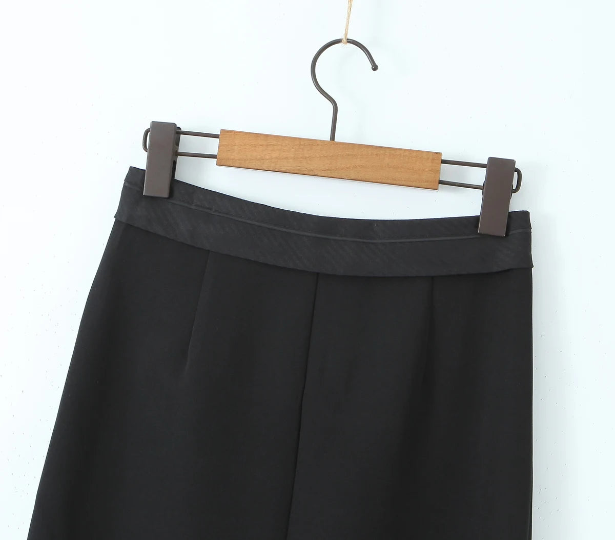 Cyflymder  Sexy Black Front Slit Midi Pencil Skirt Women Spliced High Waist Package Hips Skirts