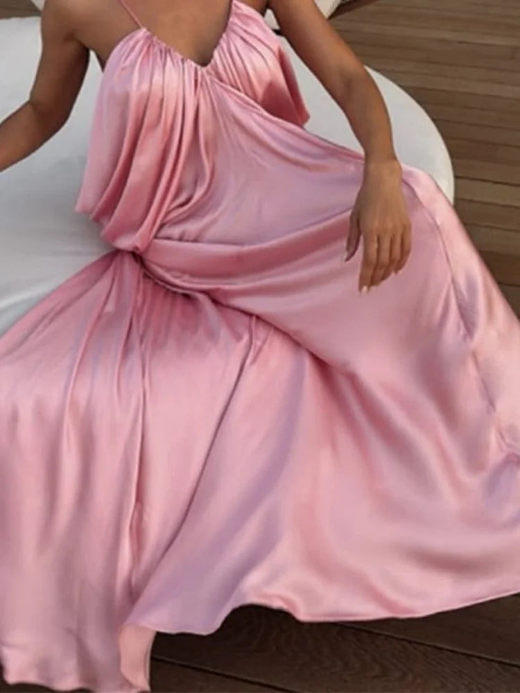 Cyflymder  Dress Women Wholesale European American Fashion Woman Clothing Solid Color Sexy Backless Dress V Neck Dresses 2025