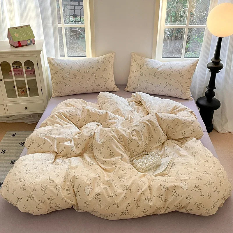 Cyflymder  Girls Strawberry Bedding Sets 2025 New Queen Size Bed Sheet Set Duvet Cover Set With Pillowcase No Filling