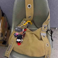 Cyflymder  Vintage Punk Grunge Y2k Aesthetic Underarm Bag Korean High-capacity Fashion Casual Crossbody Bags Streetwear Shoulder Handbags