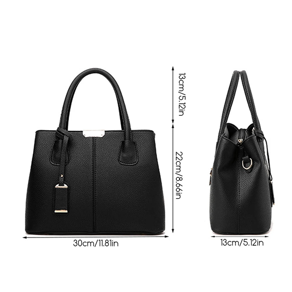 Cyflymder  Elegant Handbags Women Bags Messenger Large Capacity PU Leather Crossbody Bags Fashion Girls Shoulder Bag Hand Tote Bag