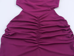 Cyflymder  Summer Woman Strap-off Shoulder Straight Collar Dress Women Fashion Solid Zipper Sleeveless Holiday Style Midi Dress