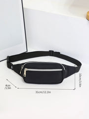 Cyflymder Fashion Men Women Waist Bag Casual Fanny Pack Purse Large Phone Belt Bag Pouch Canvas Outdoor Travel Phone Bag Banana Hip Bags