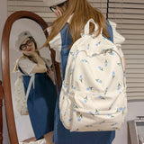 Cyflymder Women Backpack Multi-Pocket Nylon Floral Prints School Backpack for Student Girl Laptop Bookpack Female Casual Rucksack Mochilas