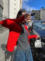 Cyflymder  All Match Simple O Neck Sing Breasted Knitted Cardiagn Y2k French Spring Autumn Casual Twist Lazy Sweater Harajuku Sweet Jumper