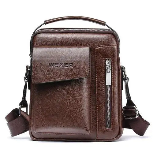 Cyflymder  Men Shoulder Bags Crossbody Bag Multi-function Men's Handbags Capacity PU Leather Bag For Male Messenger Bags Tote Bag
