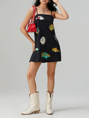 Cyflymder  Elegant Floral Print Off-Shoulder Maxi Dress with Ruffle Hem and Adjustable Spaghetti Straps for Women