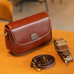 Cyflymder  new fashionable retro cowhide shoulder bag with contrasting ethnic style wide shoulder strap and crossbody small square bag