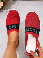 Cyflymder  New Summer Womens Knitted Mesh Slippers Woman Comfortable Wedges Outdoor Walking Casual Shoes