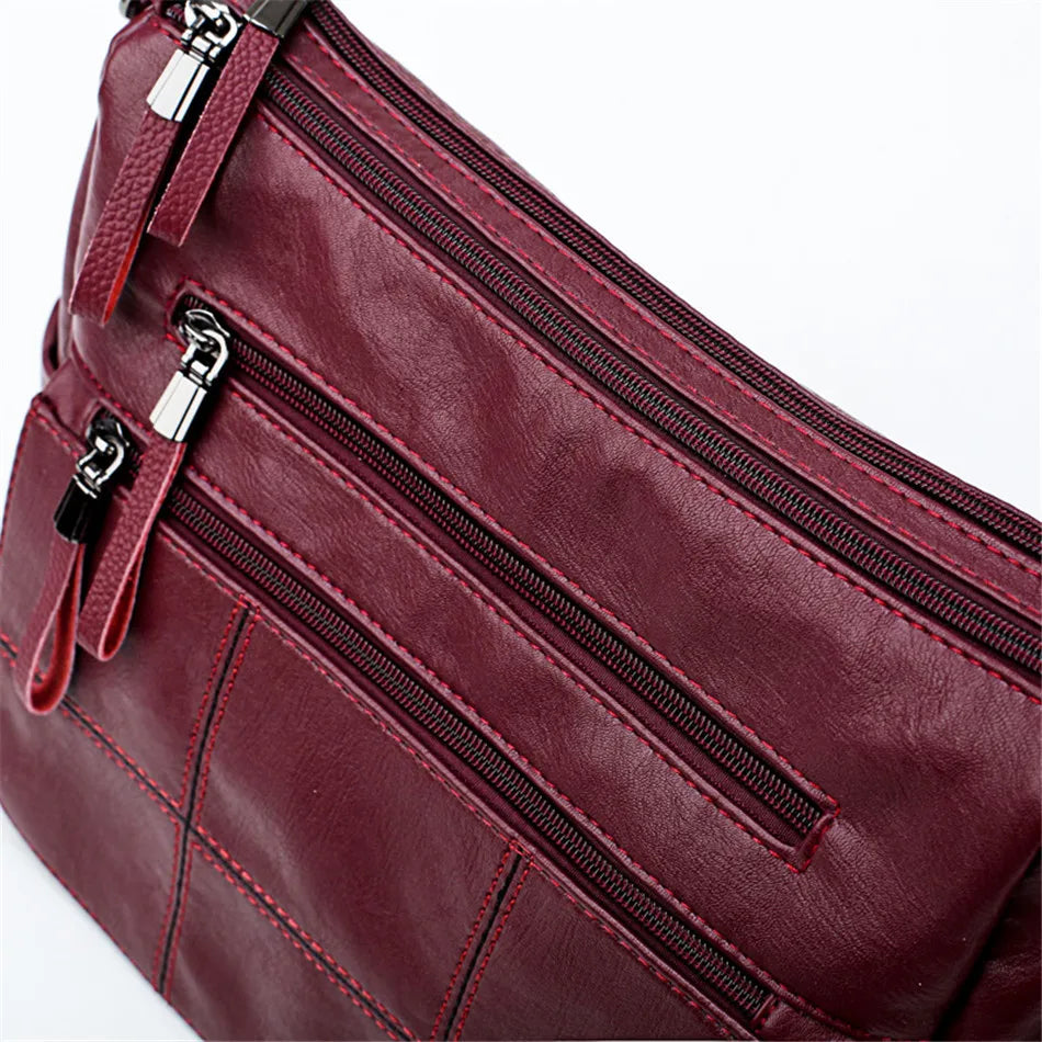 Cyflymder  2 Layers Genuine Brand Leather Shoulder Messenger Luxury Handbags Women Bags Designer High Quality Crossbody Bags for Women Sac