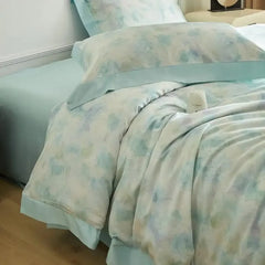 Cyflymder  New Flower Printed Cooling Quilt Set High Quality Ice Feeling Silky Comfort Set Skin Friendly Summer Bedding Set for Adults