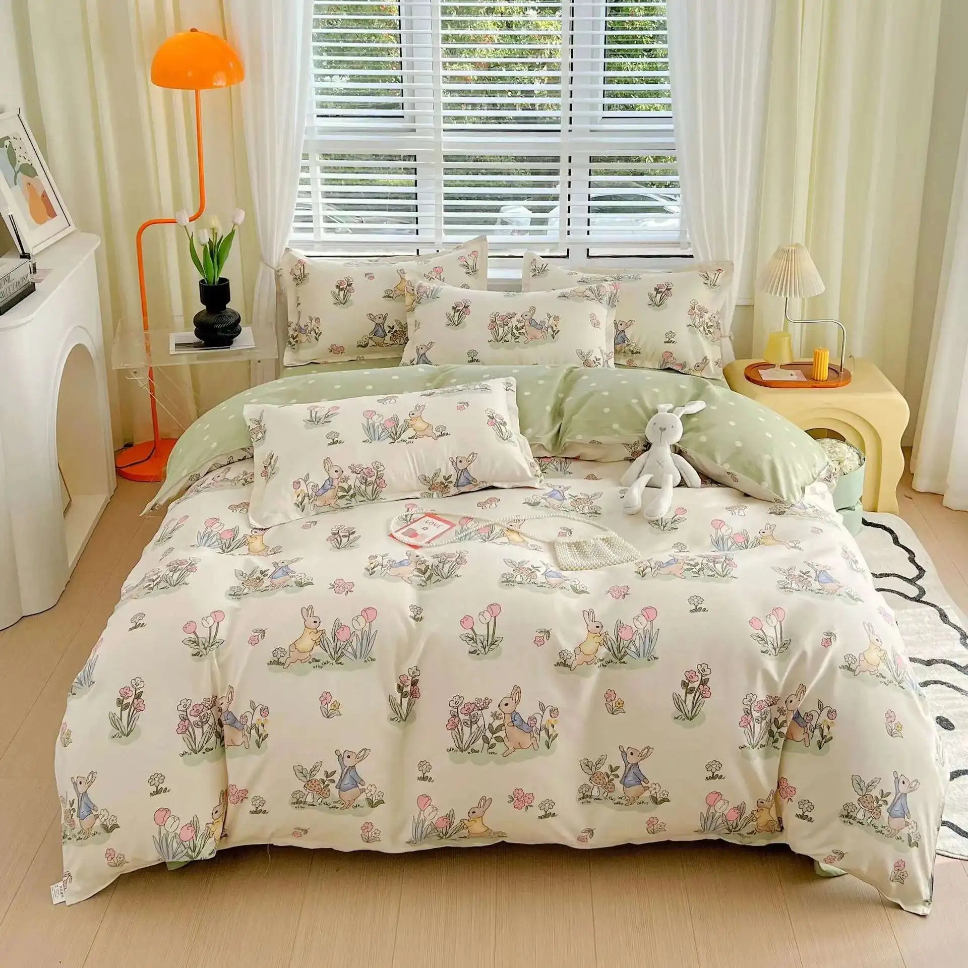 Cyflymder  New Cotton Duvet Cover, Long Staple Cotton Bed Sheet, Thickened And Brushed Four Piece Set, Student Dormitory Three Piece Set