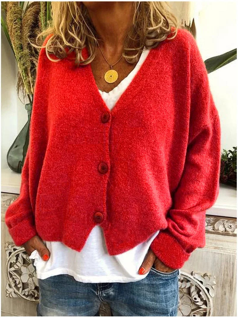 Cyflymder  Large Size Women's Casual Loose Knitted Cardigan Sweater Thi Cotton Knitting Open-irt Sle Spring Faion Ladies' Wear