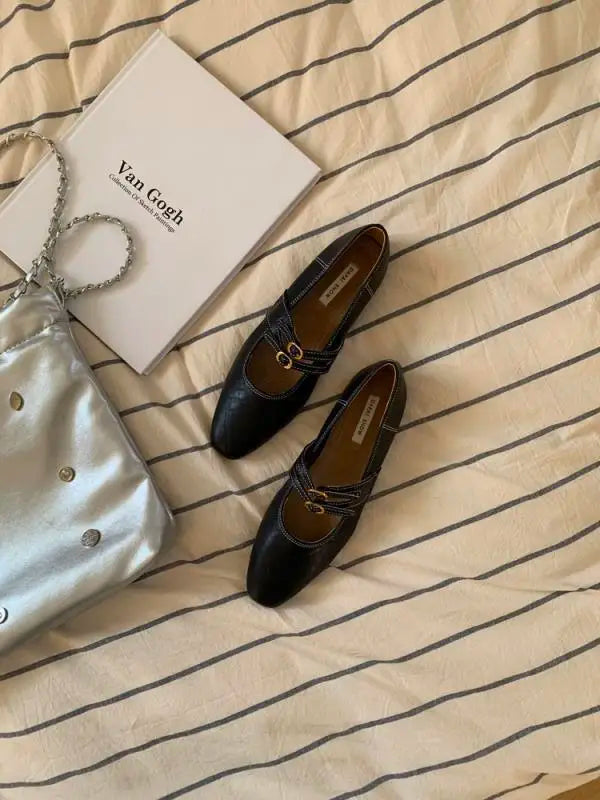 Cyflymder  Shoes Woman Flats Modis Slip-on Soft Dress 2025 Comfortable Summer Slip On Retro New Spring Mary Janes Soft Shoes Woman Comforta