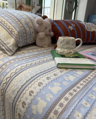 Cyflymder  Classic traditional nordic house dog stripe bedding set,twin full queen king cotton home textile sheet pillow case quilt cover