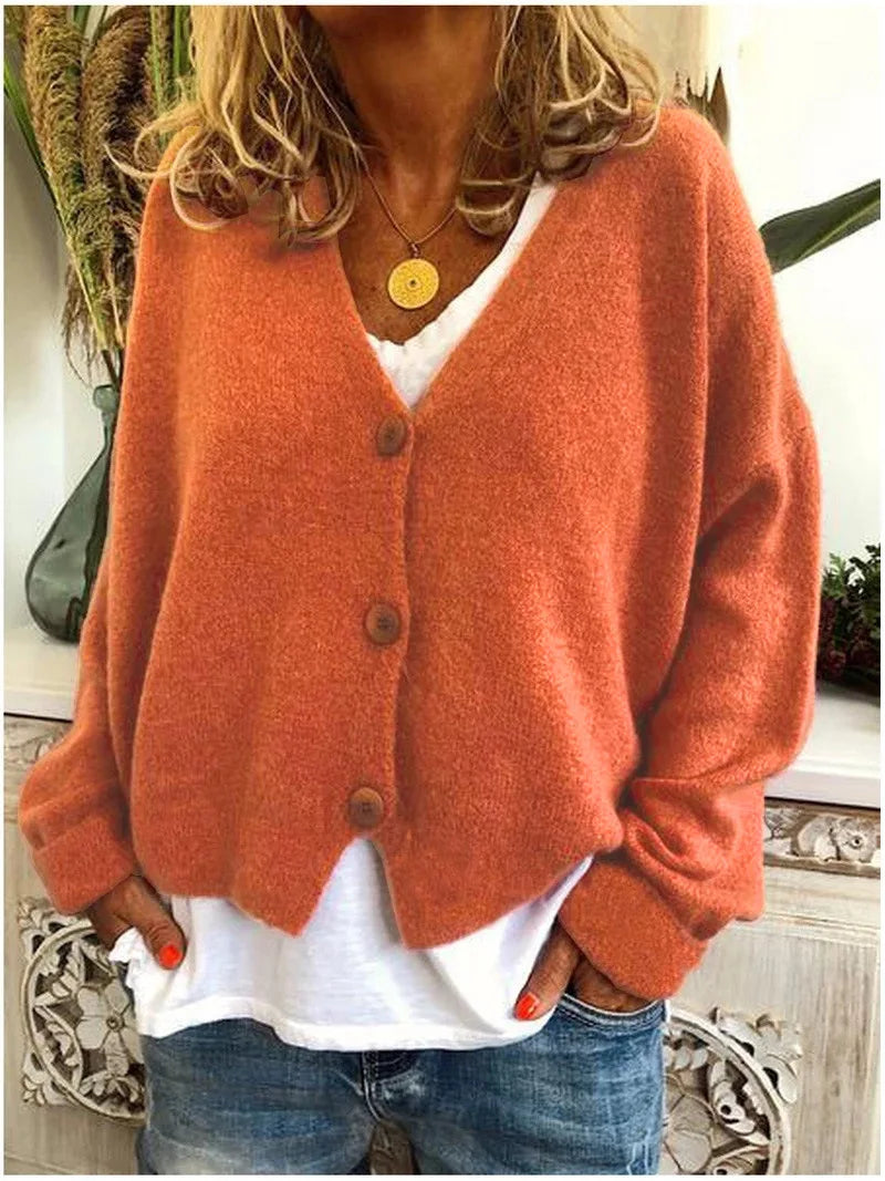 Cyflymder  Large Size Women's Casual Loose Knitted Cardigan Sweater Thi Cotton Knitting Open-irt Sle Spring Faion Ladies' Wear