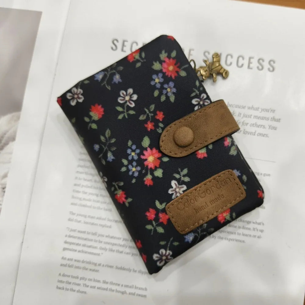 Cyflymder  Women Cute Zipper Hasp Short Wallet PU Leather-Capacity Coin Purse Money Bag Frosted Printing ID Card Holder Girl Cute Clutch
