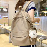 Backpack Female Kawaii SchoolBag Waterproof Girl Travel Nylon Laptop Cute BookBag Women Student Ladies Simplicity sac