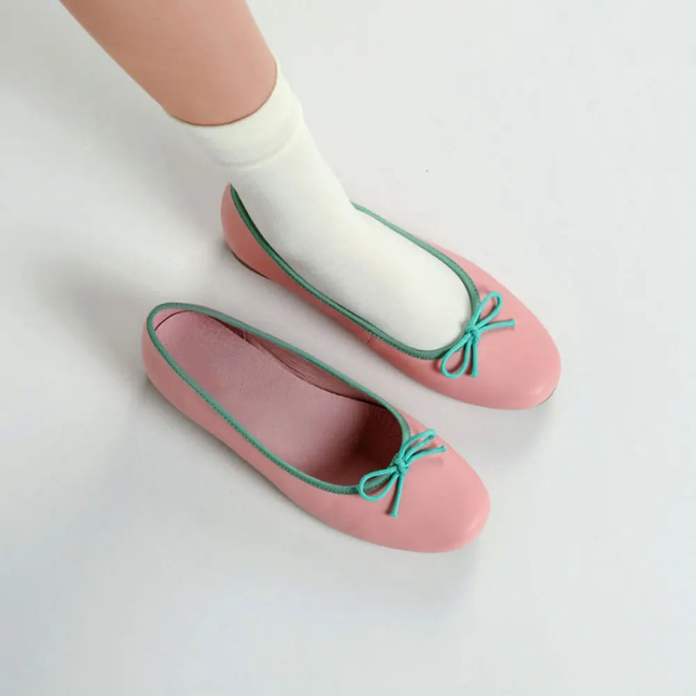 Cyflymder  Brand New Cute Round Toe Office Lady Flats Shoes Women Bow knot Comfy Walking Soft Insole Daily Life Flat Ballet Shoes