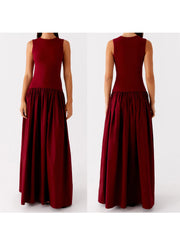 Cyflymder  Elegant Sleeveless Midi Dress with V-Neckline and Floral Print Perfect for Summer Parties and Beach Outings in Style