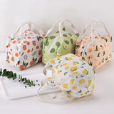 Cyflymder 1 Pc Cute Fruit  Lunch Bag for Women Portable Insulated Lunch Thermal Bag Bento Pouch Lunch Container School Food Bag