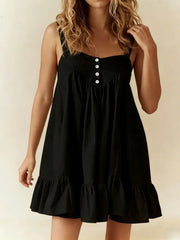 Cyflymder  Women Y2k Spaghetti Strap Mini Dress Sleeveless Square Neck Ruched Casual Trendy Smocked Backless Short Dress