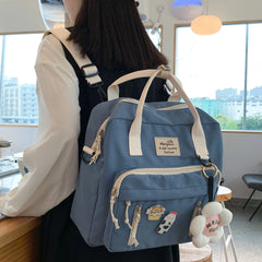 Cyflymder  Kawaii Backpack Women Back Pack Cute Mochila Japanese High School Girls Backpack School Bags for Teenage Girls Multi Pockets Sac
