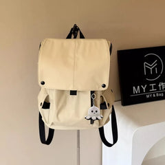 Cyflymder  Korean Y2k Aesthetic Simple Backpack Casual All Match Fashion Schoolbags Vintage Preppy Trendy Chic Backpacks for Women Students