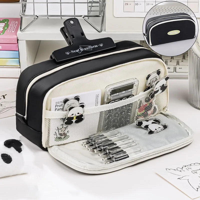 Cyflymder  Double Layers Pencil Case School Supplies Pencil Pouch Large Capacity Pen Case Cute Stationery Estuche Escolar Pencil Cases