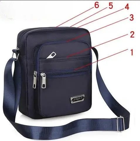 Cyflymder Waterproof Men Crossbody Bags Male Nylon Shoulder Bags Boy Messenger Bag Man Handbags For Travel Casual Large Satchel Grey Bags