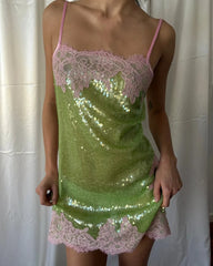 Cyflymder   Women Floral Lace Sequin Mini Slip Dress Spaghetti Strap Sweetheart Neck Bodycon Robes Summer New Party Vacatio Dresses