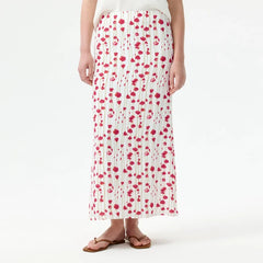 Cyflymder  Summer New Women's Clothing Flower Printing Skirt Straight Long Skirt Casual Temperament