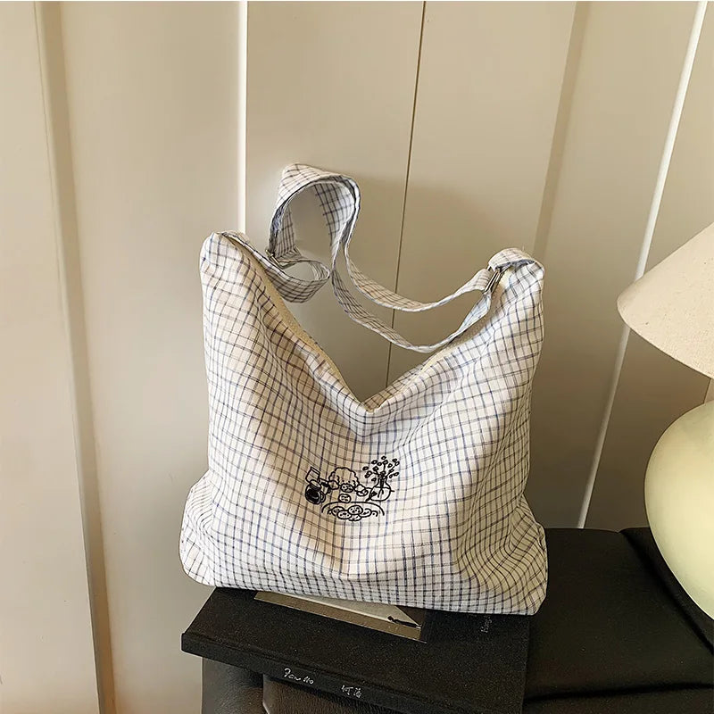 Cyflymder  Vintage Y2k Aesthetic All Match Shoulder Bag Cartoon Kawaii Dog Striped Women's Handbags Streetwear Grunge Casual Crossbody Bags